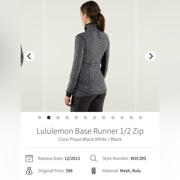 Lululemon Base Runner 1/2 Zip - Heathered Gray, Size 6 - Picture 2 of 7